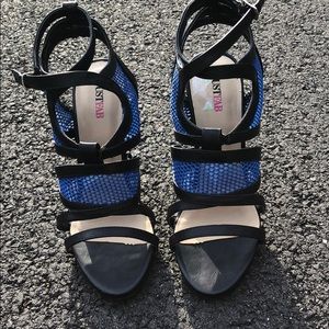 JustFab black and blue heels